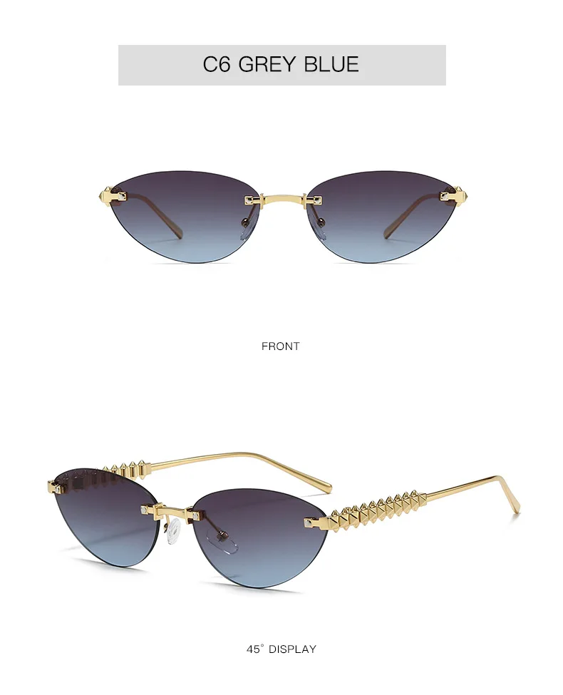 Vintage-Sonnenbrillen für Damen und Herren, rechteckige Sonnenbrillen, ovale Brillen für Damen und Herren, Cat-Eye-Brillen – Detail 10
