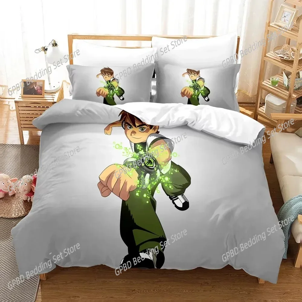 

Cartoon Teenage Hacker Ben Bedding Set Bedroom Soft Modern Bedspreads Comefortable Kids Duvet Cover Quilt Cover And Pillowcase