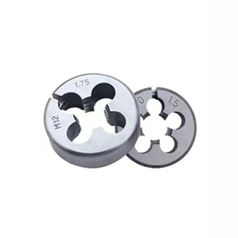 3pcs M0.8x0.2 HSS Round Adjustable Die Metric Standard Screw Threading Dies Adjustable Round Split Dies Machine Hand Tools