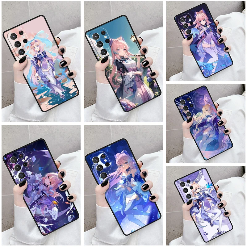 Phone Case For Samsung Galaxy S24 S23 S21fe S22 Ultra Plus Note 10 20 S8 S9 S10 Cover Kokomi Genshin Impact