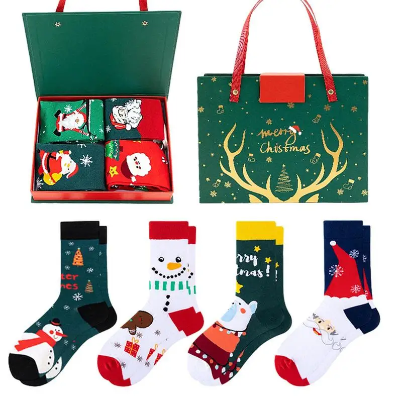 

Christmas Holiday Socks Holiday Non-Slip Cotton Socks For Christmas Fun Seasonal Decors For Living Room Bedroom Study Room