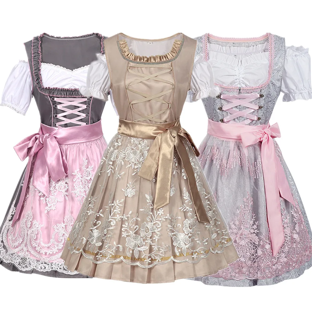 Deutsch München Oktoberfest Bier Mädchen Dienst mädchen Dirndl Kleid bayerischen traditionellen Karneval Party Taverne Bank Kellnerin Cosplay Kostüm