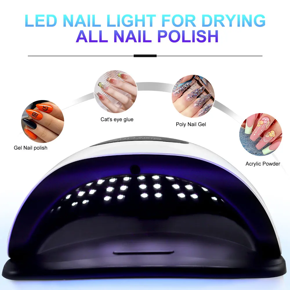 Nail Dryer LED Nail Lamp Professional UV Lamp For Manicure Big Power Curing All Gel Nail Polish With Timer Auto Sensor Tool