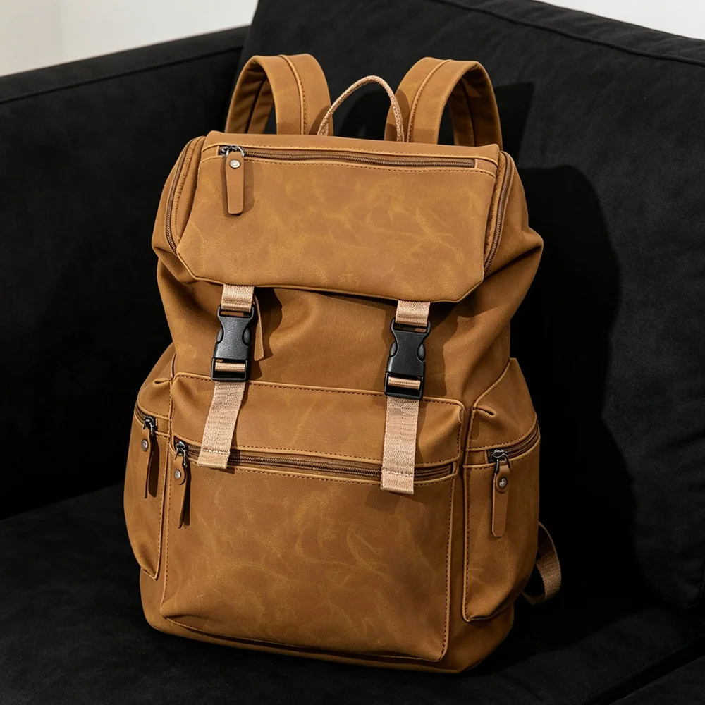 Neuer modischer Rucksack für Herren, Business-Laptoptasche, 14 Zoll, große Kapazität, Reiserucksäcke für Männer und Frauen, Tagesrucksack, Schultaschen für Studenten – Detail 2