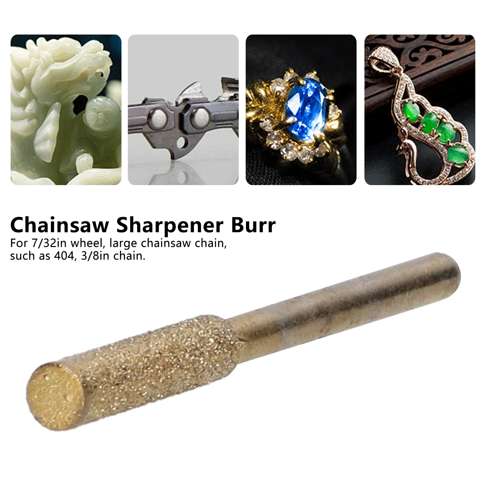 20 قطعة مبراة المنشار الماس المغلفة أسطواني لدغ سلسلة المنشار 4/4.8/5.5 مللي متر التيتانيوم المغلفة مبراة النقش أداة تجليخ