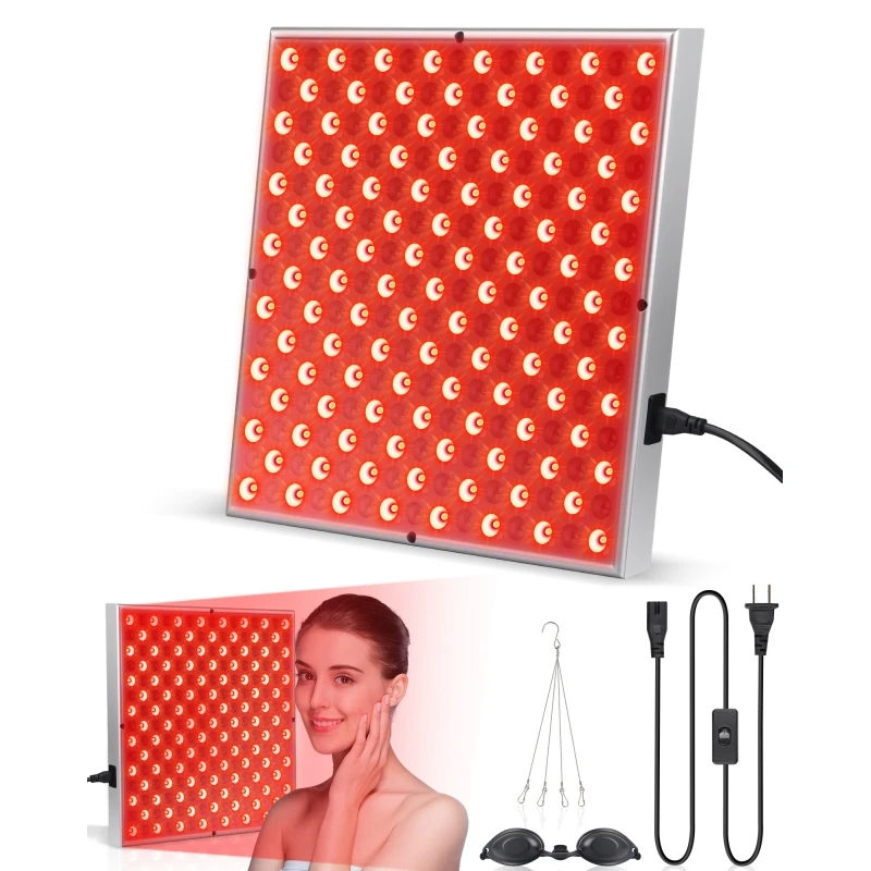 Lampe de panneau de thérapie à la lumière rouge LED pour le visage Anti-vieillissement soins de la peau beauté 225 lumière LED soulagement de la douleur corporelle outils de physiothérapie
