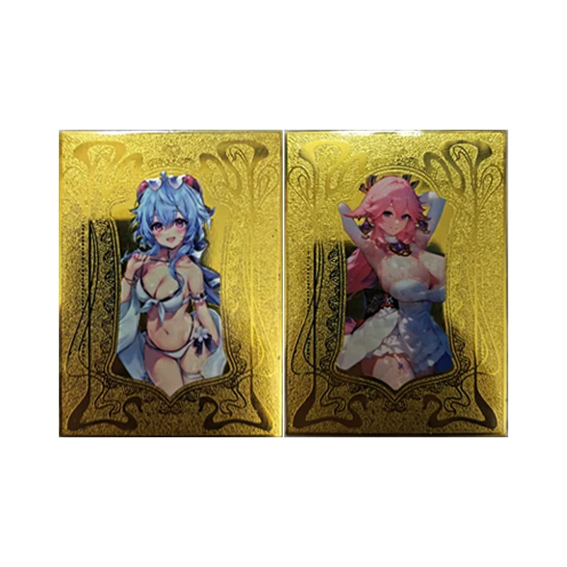 أنيمي آلهة قصة ياي ميكو إيولا ريم Sangonomiya Kokomi تحصيل بطاقات فلاش بطاقات عيد الميلاد هدايا عيد ميلاد لعب الأطفال