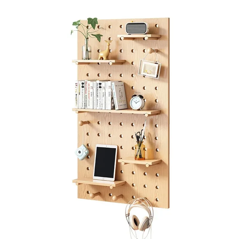 Balcony flower stand does not take up space Shelf flower stand bracket hole board new wall hanging natural flower stand plant
