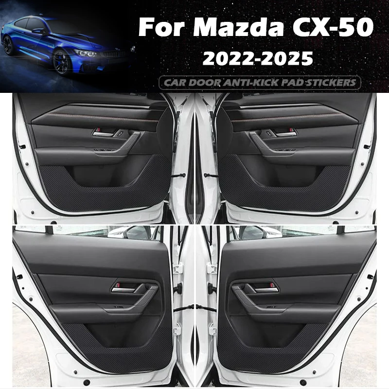 For Mazda CX-50 CX50 2022 - 2024 2025 Car Inner Door Anti-Kick Pad Cover Sticker Glove Box Protective Interior Decor Accessories