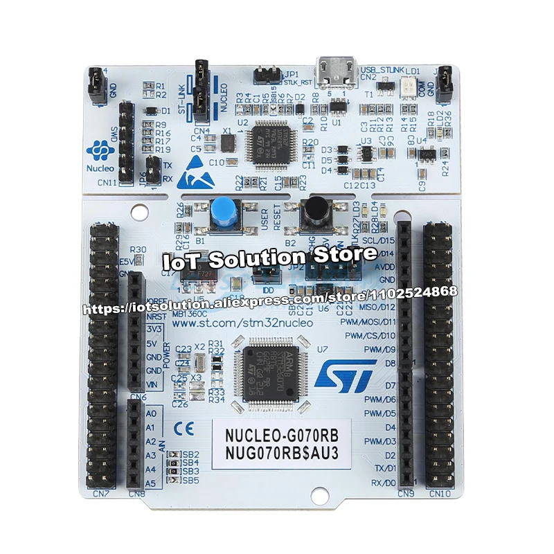 NUCLEO-G070RB STM32 Nucleo-64 Development Board with STM32G070RB MCU