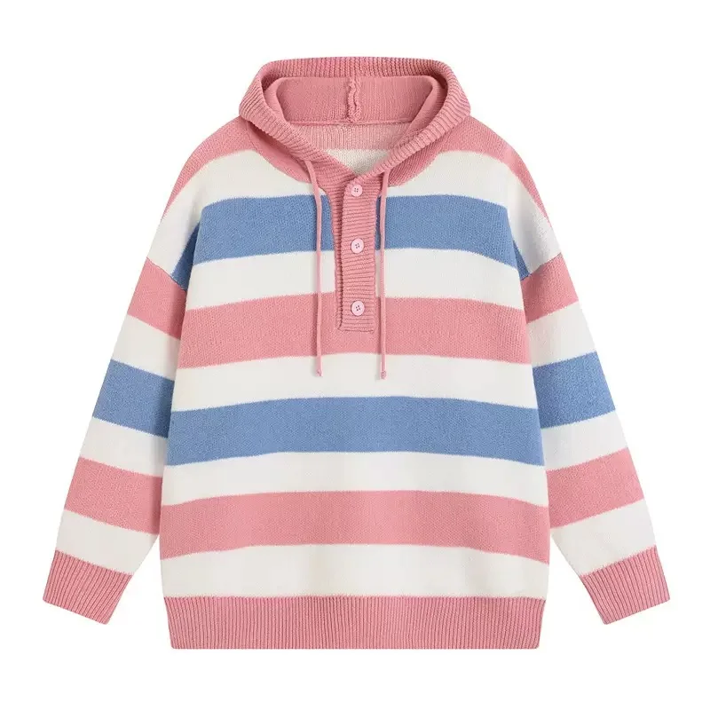 

Модный тренд весны и осени: американский ретро-свитер с капюшоном, утепленный, вязаный, мужской, повседневный, свободного кроя, спортивный, высококачественный пуловер.