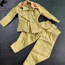 1/6 Scale 1/6 WWII North Africa Officer Uniform Model Body Soldier FigureMilitary Uniform Suit Clothes Set Coat Breech Suitcase
