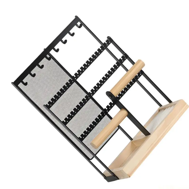 

D46E Вертикальная компактная стойка для ювелирных изделий для серег, ожерелий, колец, компактный стиль