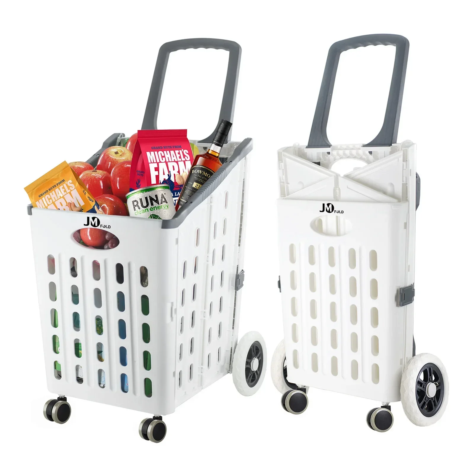 Household Supermarket Shopping Cart Foldable Trolley Elderly Shopping Cart Mall Shopping Cart Folding