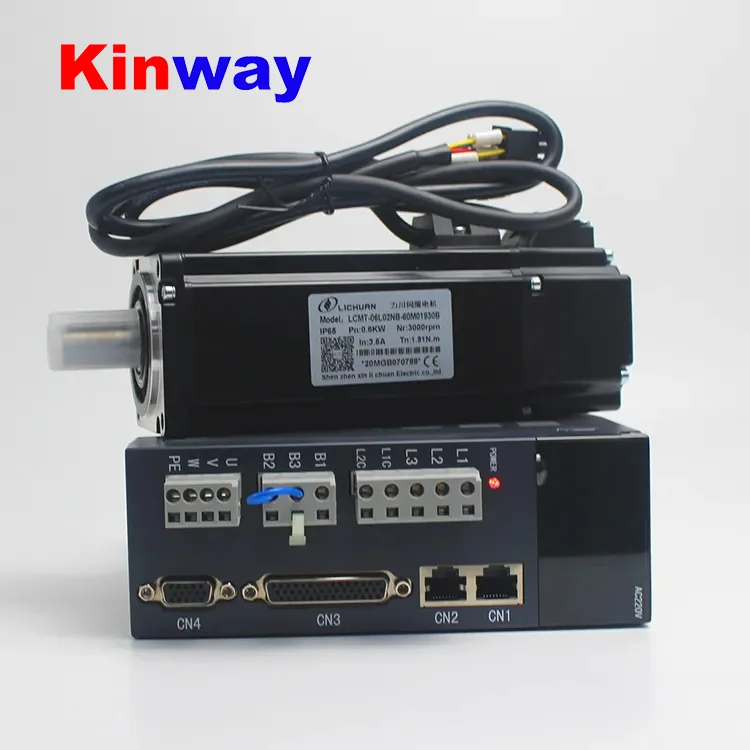 Kinway Servo Motor 90M03520 750W 3000rpm or 2000rpm 2.4nm or 3.5nm with driver and 3meter encoder cable