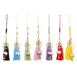 Janpanese Smart phone Strap Lanyards for iPhone Samsung Decor Daisy Flower Cat Bell Mobile Phone Strap Hang Rope Phone Charm