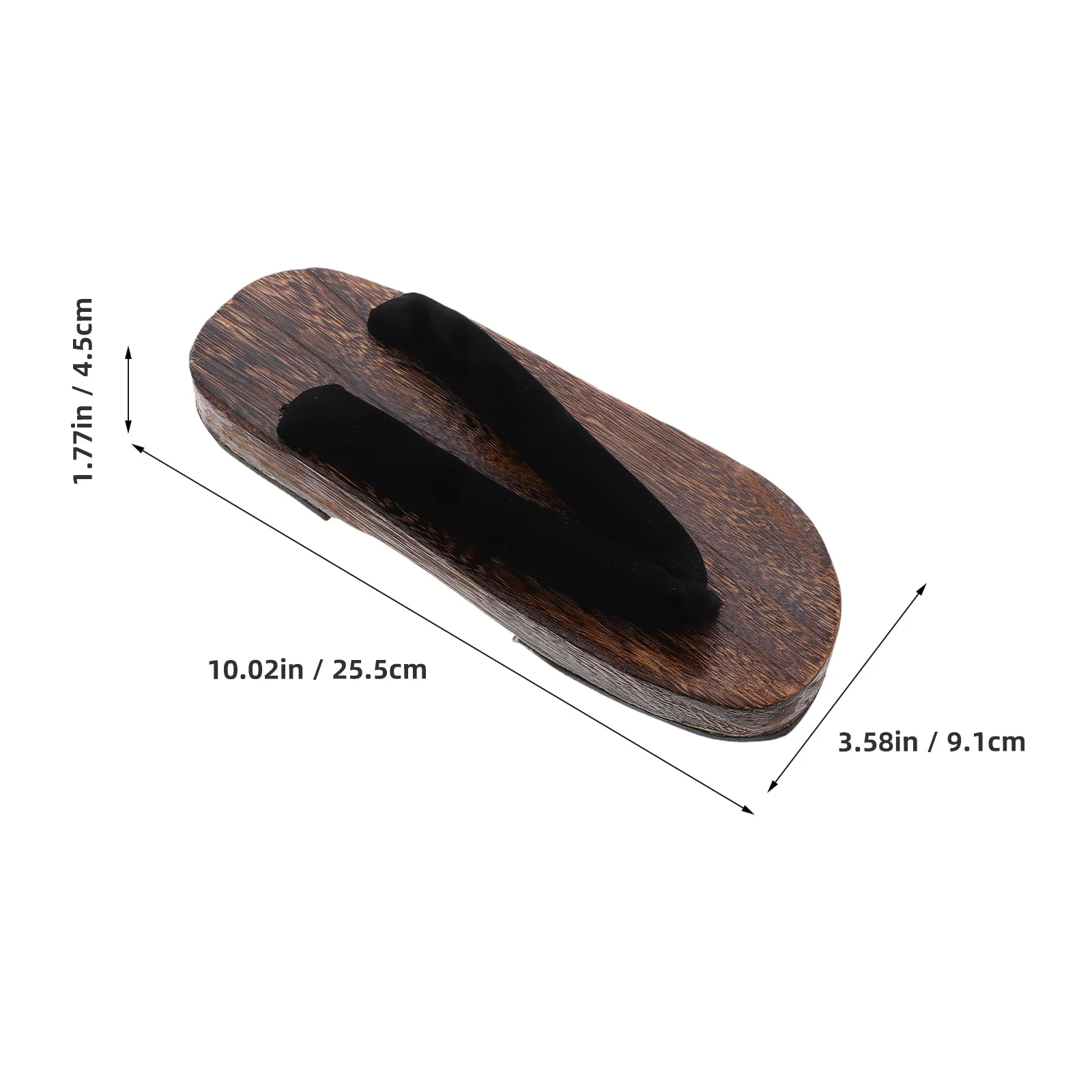 Japanese Traditional Wooden Clog Sandals for Men Size 41 Round Toe Lightweight Kimono Footwear Cosplay Costume