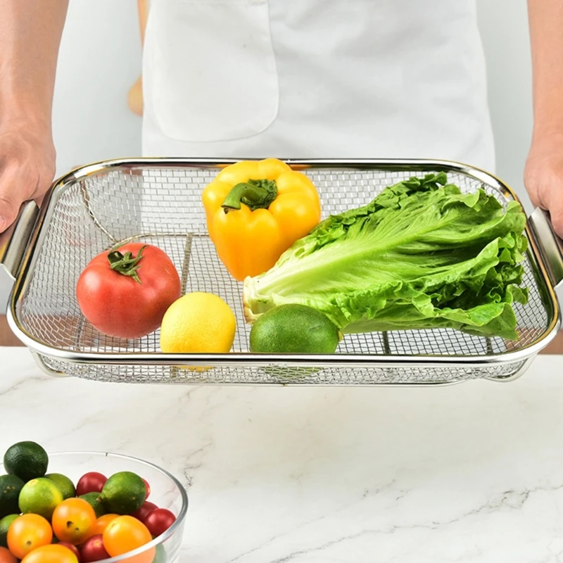 Air Fryer Rack STACKABLE Dehydrator Racks สแตนเลสตะกร้าทอดอากาศถาดอุปกรณ์เสริมอเนกประสงค์สำหรับ Air Fryer