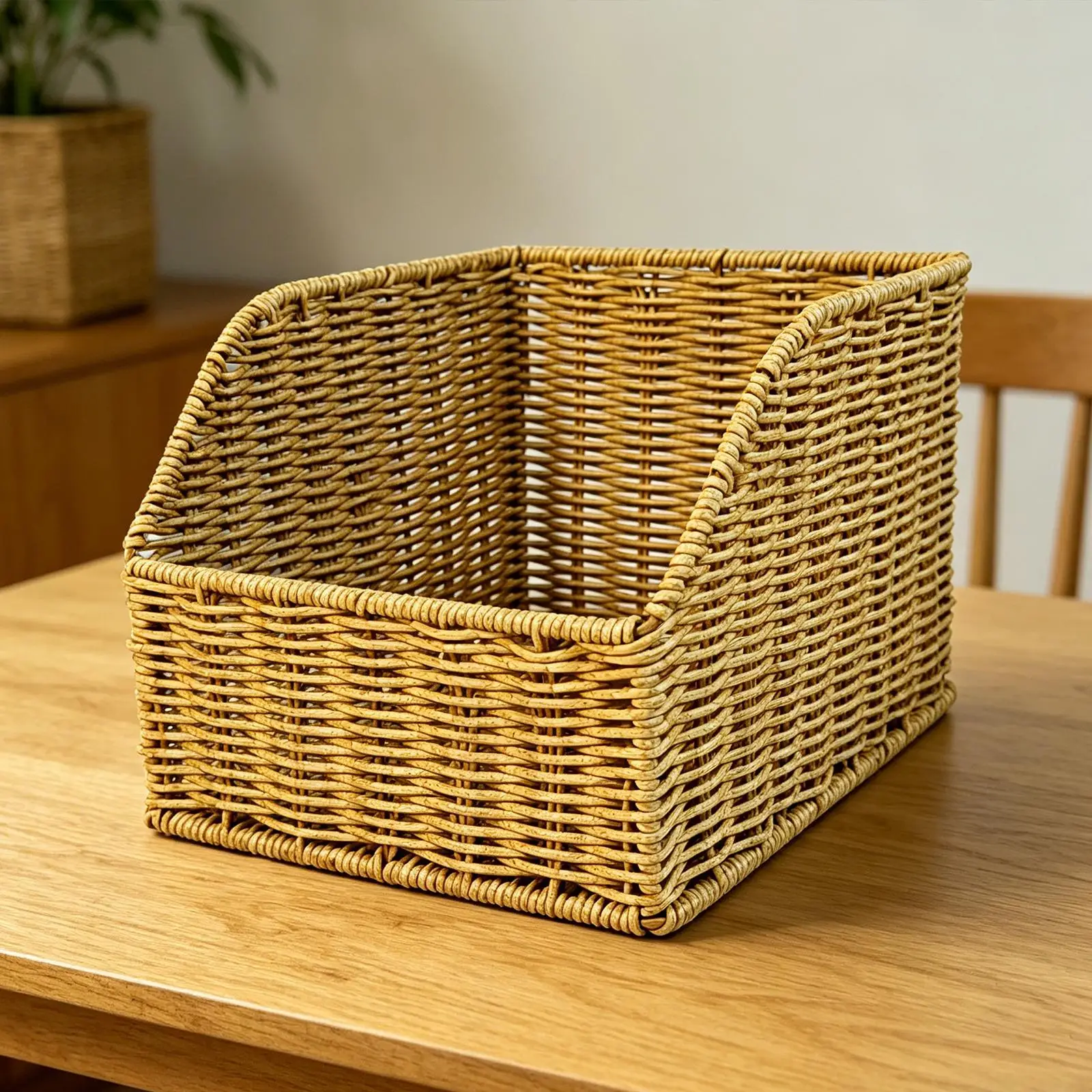 

Плетеная корзина-органайзер из ротанга в ретро-стиле для ванной комнаты, спальни, гостиной, туалетного столика, для хранения полотенец и мелочей