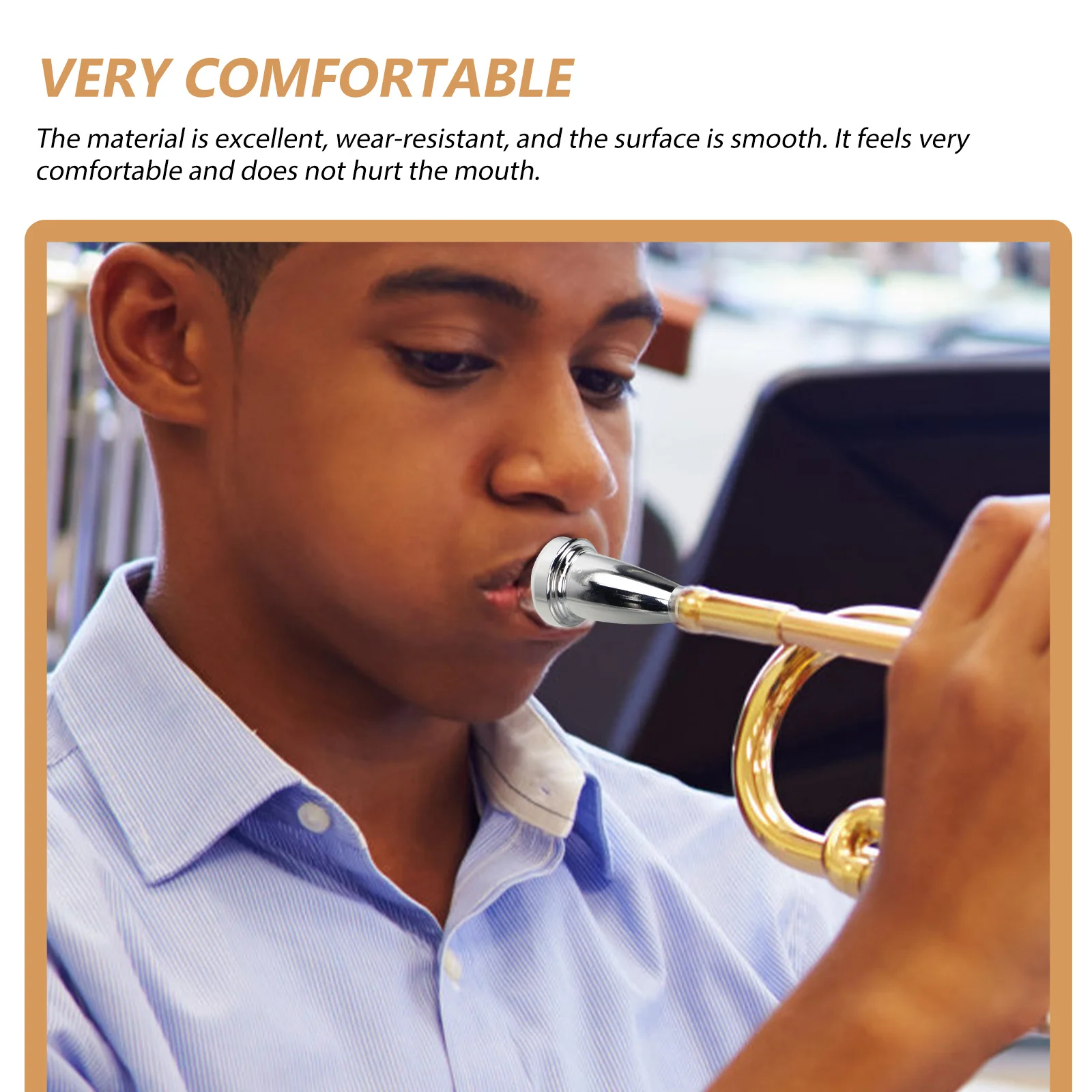 

1Pcs Durable Copper Alloy Trumpet Mouthpiece Replacement Parts For Brass Instruments Music Accessories