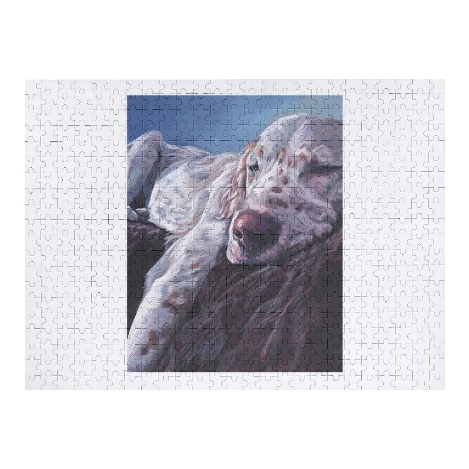 

Футболка с английским сеттером, английский сеттер, мелкая художественная живопись, головоломка для взрослых, деревянная детская головоломка на заказ для детей, головоломка