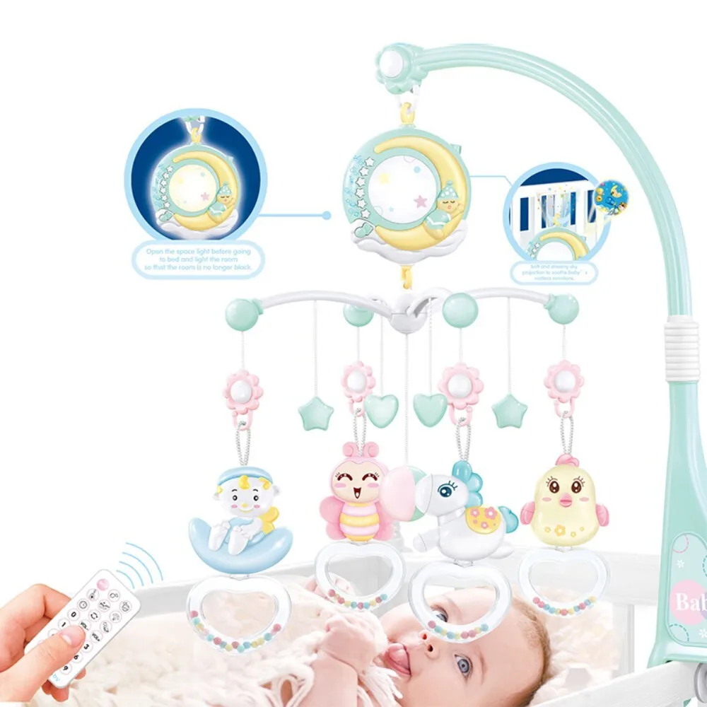 Soft Plush Musical Rotating Projection Bedtime Toy for Toddlers and Babies Soothing Cloth Bell for Nursery Bedtime Routine