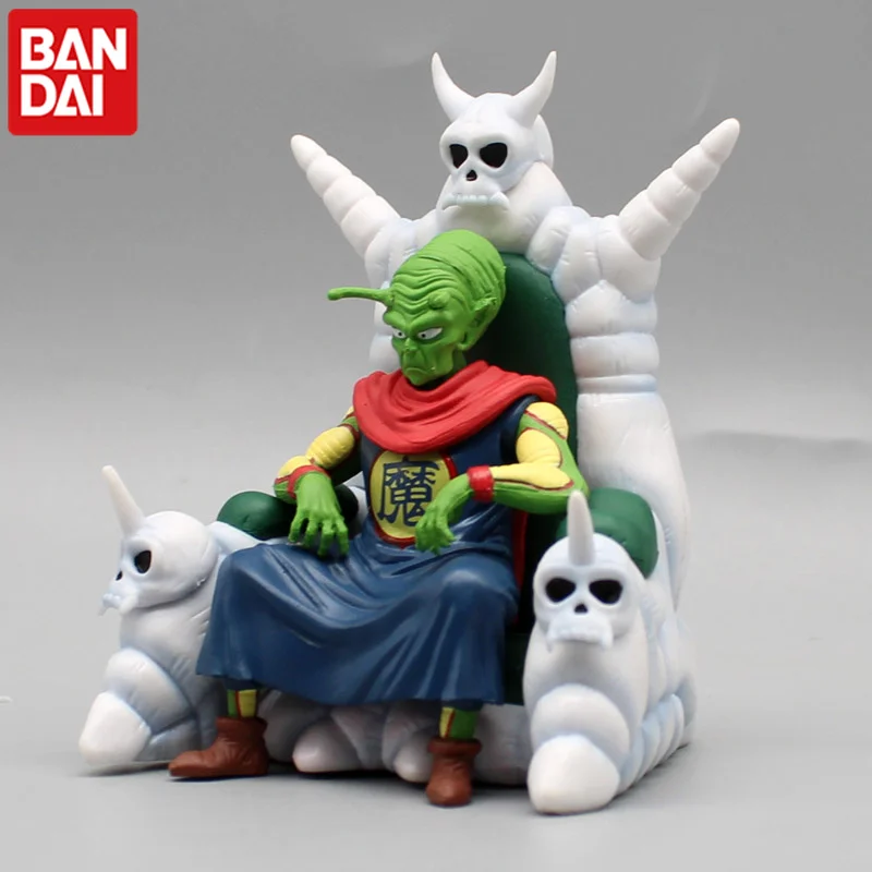 Dragon Ball-serie de posición sentada, trono antiguo Piccolo, resonados con figuras de acción de Dios, modelo de adornos alrededor de juguete de animación