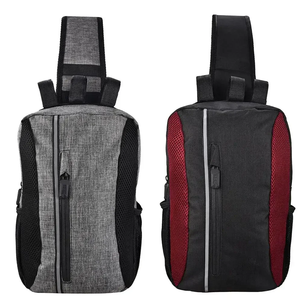 Men Casual Oxford Cloth Chest Bag Waterproof Small Single Shoulder Crossbody Backpack Urban Simple Style Lightweight Travel Part