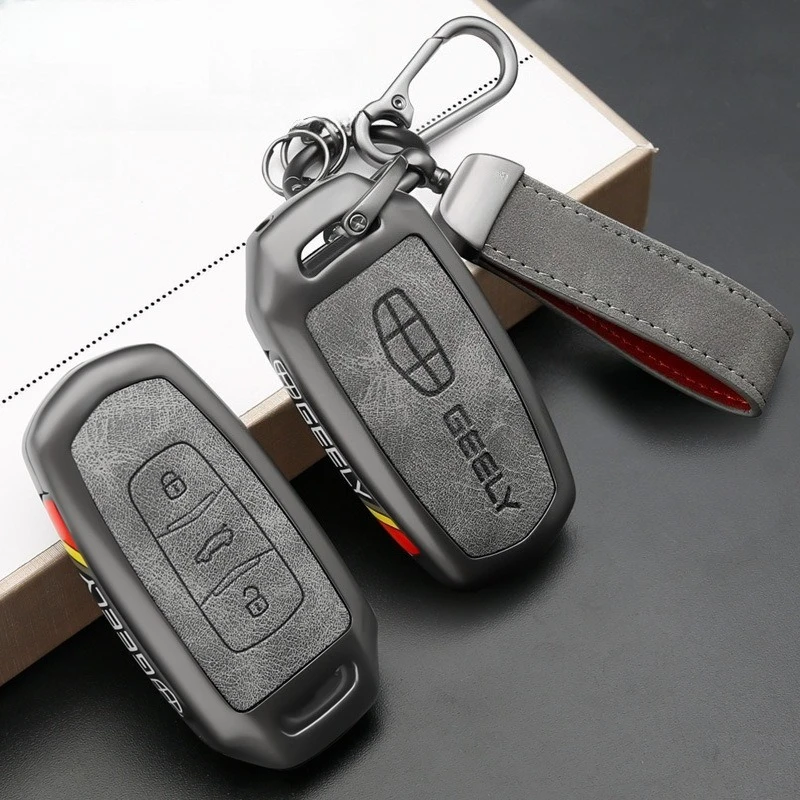 

Premium Zinc Alloy Key Cover Case for Geely Emgrand GL/GS/S1/Boyue/X3/Vision X6/Vision X1/Borui/Panda Mini - Key Fob Shell