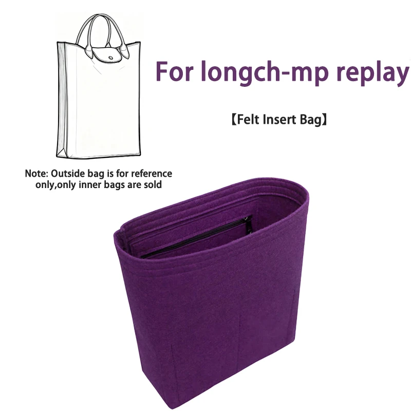 EverToner Felt Liner Bag Organizer for longch-mp replay bag Easy to Insert Removable and Ideal for Daily Organization Needs