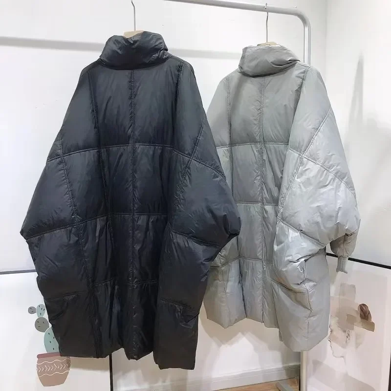 European Winter New Women's Down Jacket Commuting Windproof Stand Collar Oversized Down Jacket