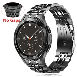 No Gaps Stainless Steel Strap for Samsung Galaxy Watch 5 Pro 40mm 44mm 4 Classic 46mm 42mm Band Curved end Belt Metal Bracelet