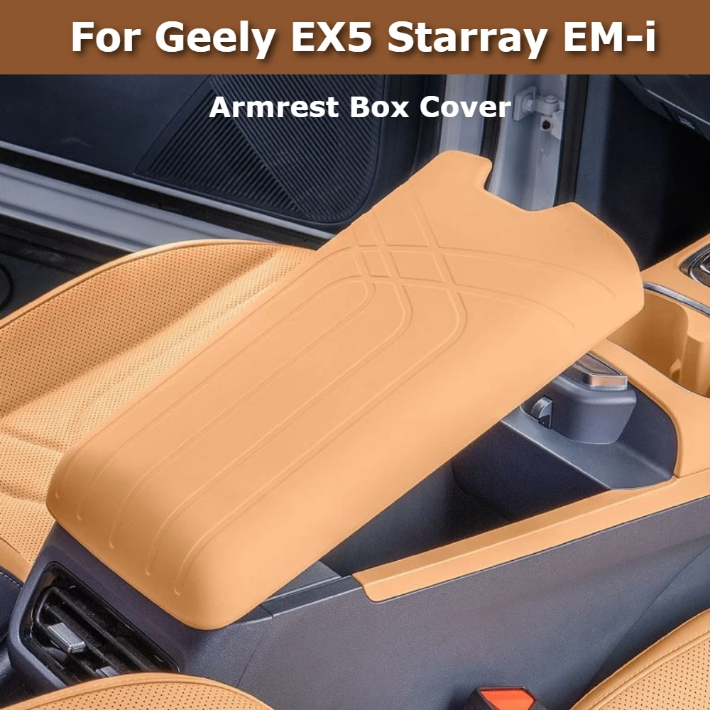 

For Geely Starray EM-i Geely EX5 EM-i 2025 2026 Silicone Armrest Box Cover Center Console Decorative Mat Scratch Resistant