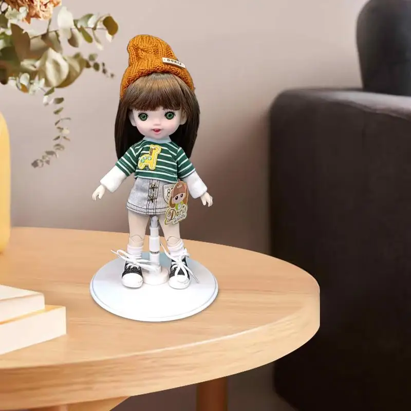 Suporte ajustável boneca para figuras de ação, suporte antiderrapante, exibição boneca, resistente