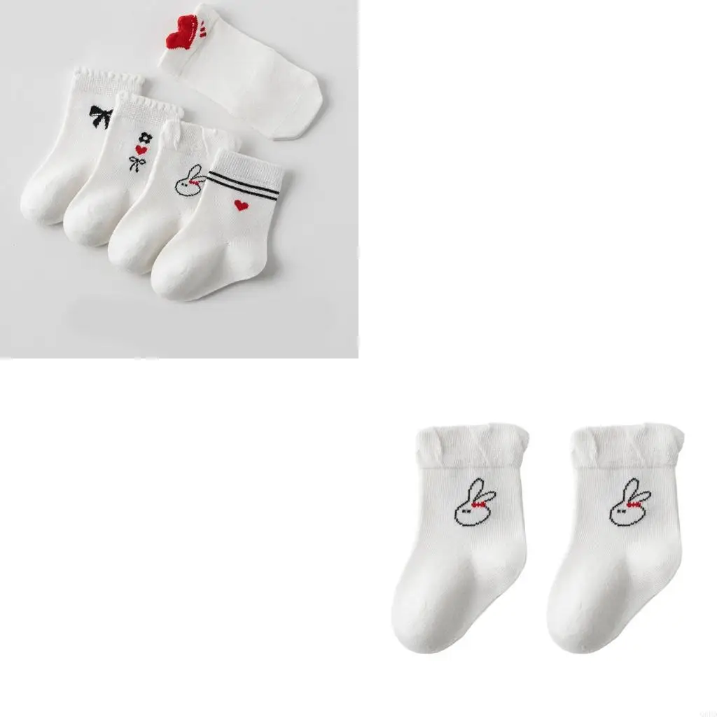 

Бесшовные носки для младенцев, дышащие чулочно-носочные изделия со средней трубкой, длиной до щиколотки, нежные носки для кожи в