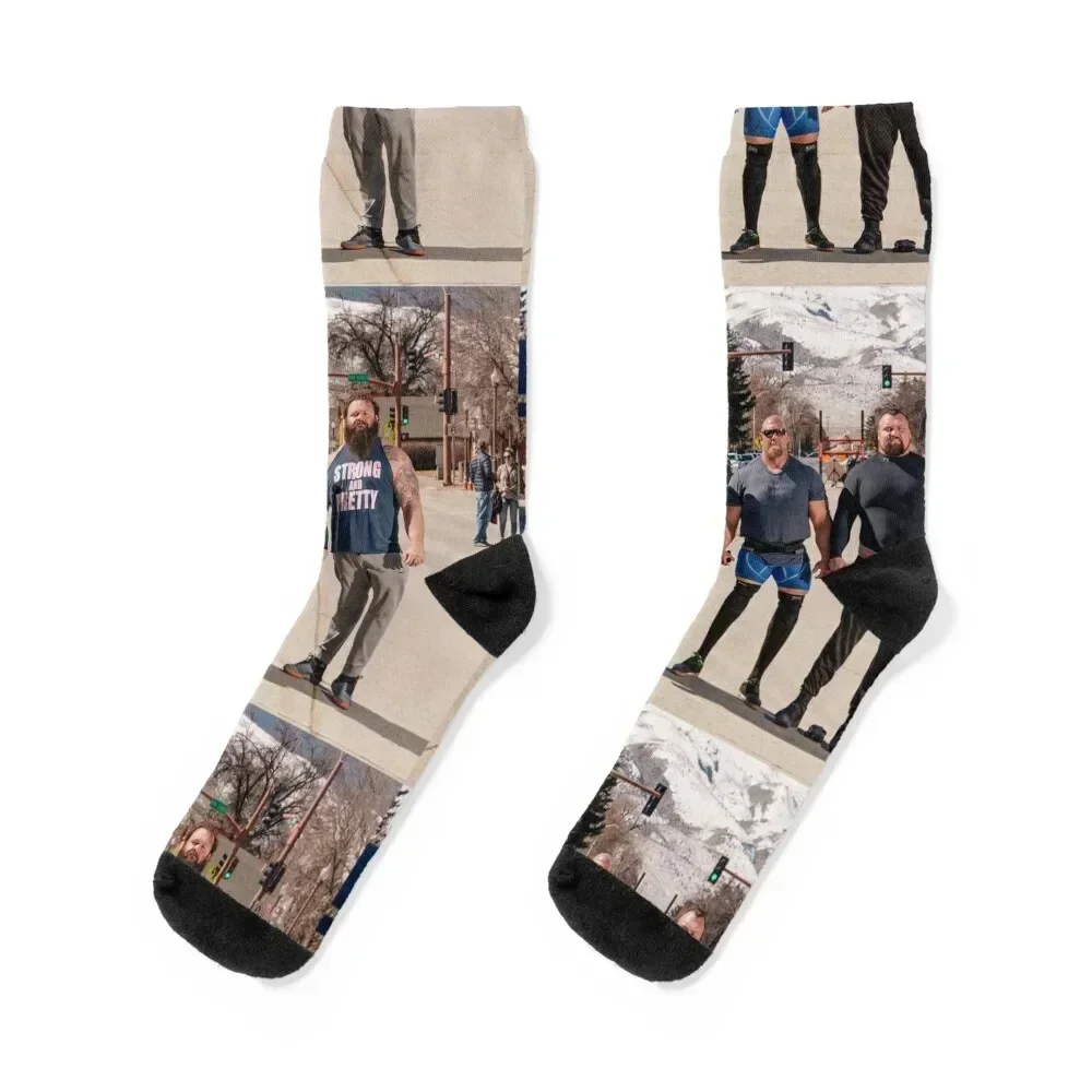 

Strongest Men in History - Brian Shaw, Eddie Hall, Robert Oberst Socks halloween football soccer anti-slip Boy Socks Women's