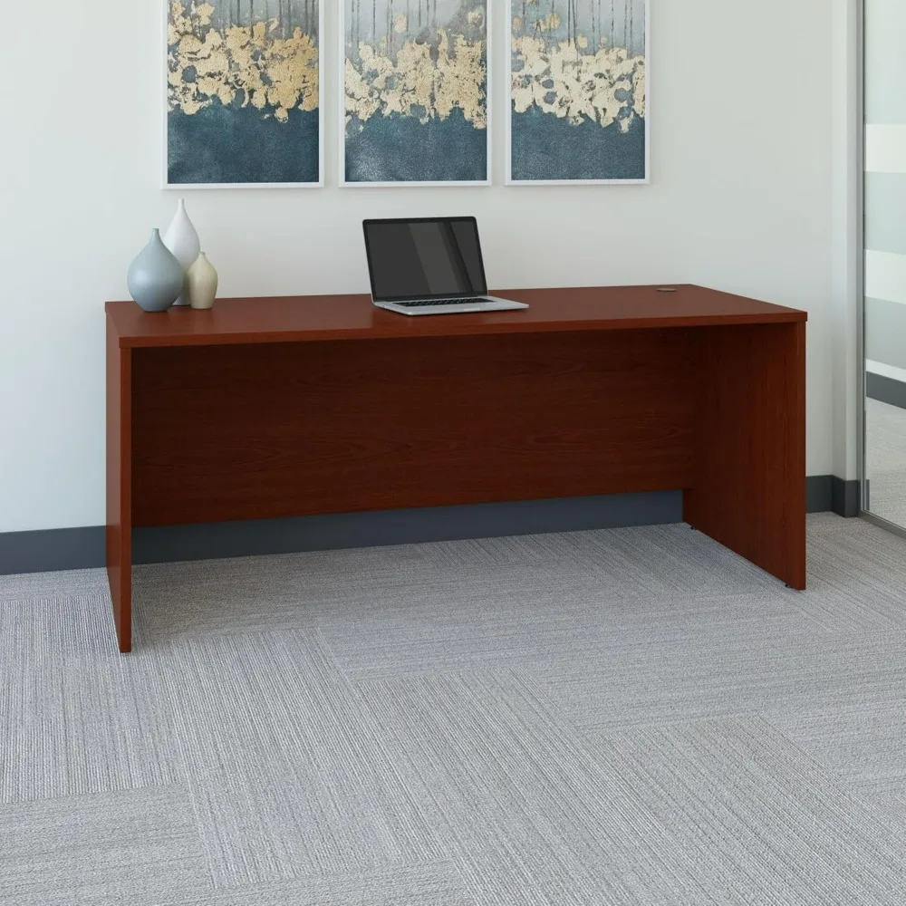 Business Furniture Series C 72W Office Desk in Mahogany, Large Computer Table for Home and Professional Workplace