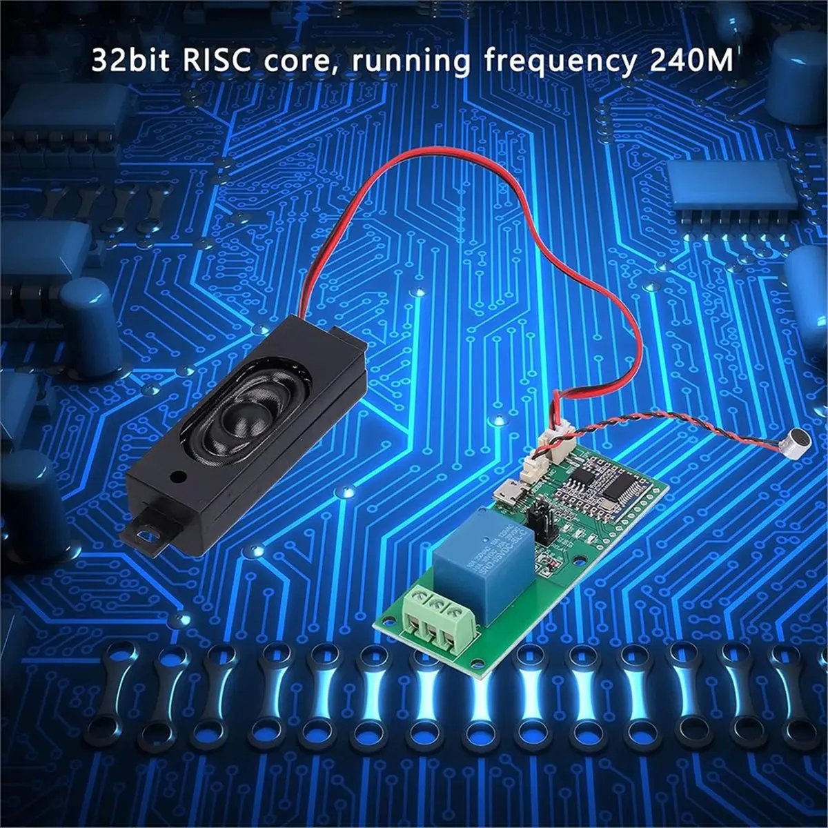 Programmable AI Voice Recognition Module with Custom Wake Word, Speech Recognition Board for Smart Home