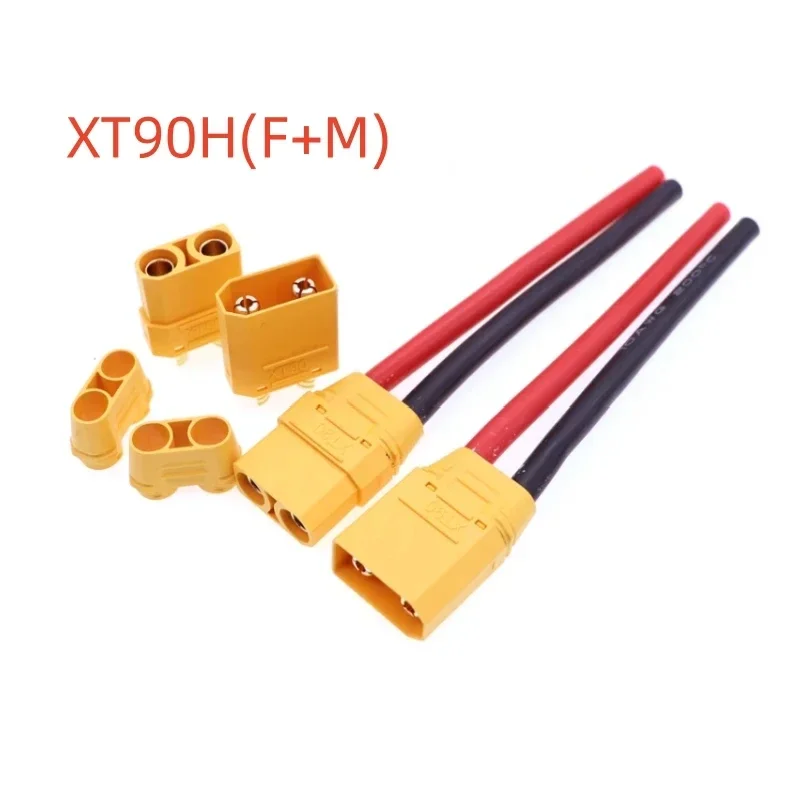 2PCS XT90H Female Male Connector Cable with 100mm 12awg Silicone Wire ESC Charger for Rc Lipo Battery Rc Drone Car Boat FPV