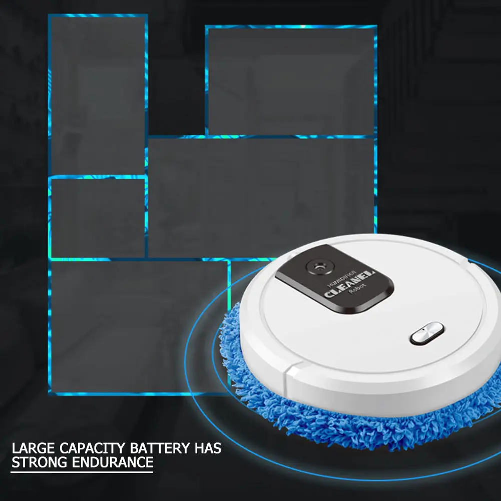 3 in 1 Intelligent Sweeping Robot Vacuum Cleaner Rechargeable Mopping Vacuum Cleaners Humidifying Spray Household Robot Cleaner