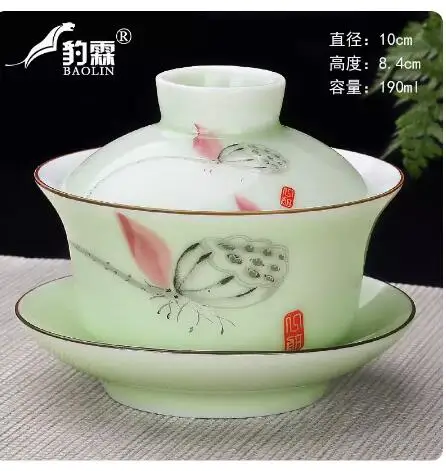 

Чайный набор GaiWan 150 мл, китайские чайные наборы из костяного фарфора, чайный фарфоровый чайный набор для путешествий, легкий чайник