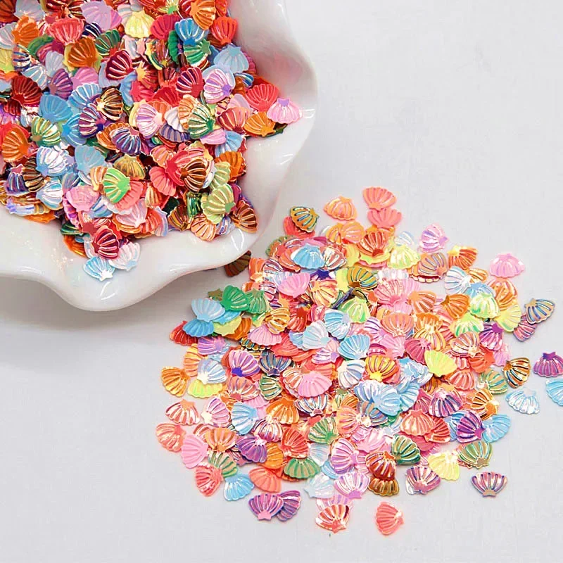 Sea Shell Sequins 7mm PVC Loose Sequin Glitter Paillettes for Nail Art Manicure Sewing Wedding Decor Confetti Lentejuelas 10g