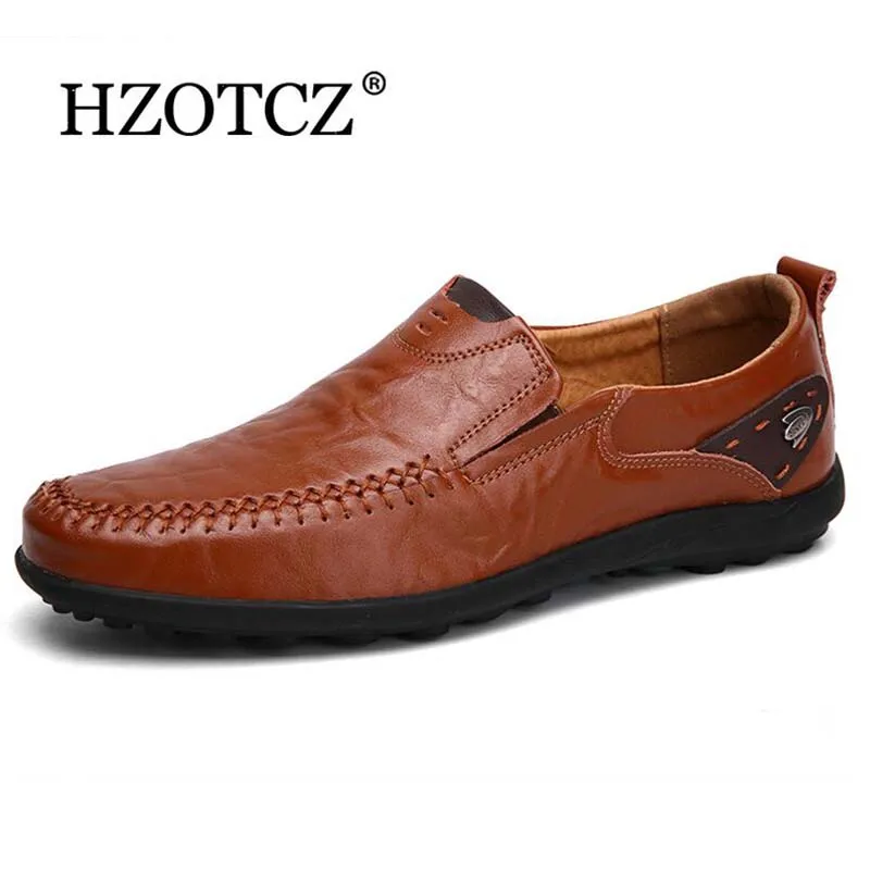 High Quality Genuine Leather Men Casual Shoes Soft Moccasins Men\'s Flats Fashion Brand men Loafers Breathable Driving Shoes