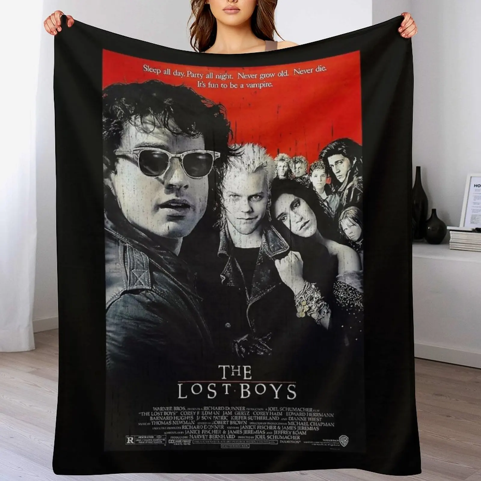 

Vintage The Lost Boys Throw Blanket Furry Kid'S Stuffeds Bed linens Blankets