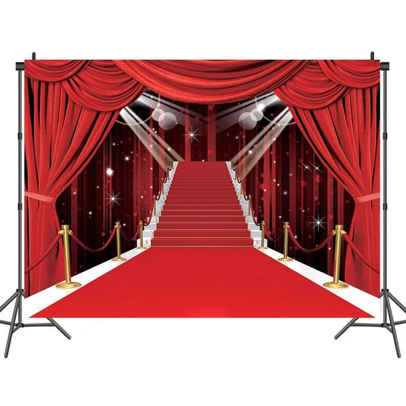 1 PCS Large Red Red Curtain Backdrop Banner Photography Backdrop Photo Background Studio Prop For Decorations