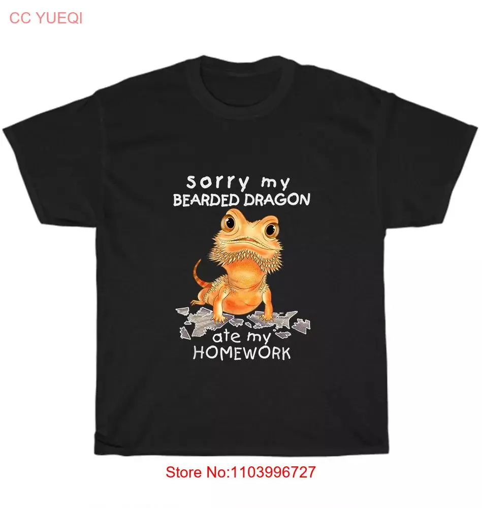 Sorry My Bearded Dragon Ate My Homework Lizard Beardie Reptile Men's T-Shirt