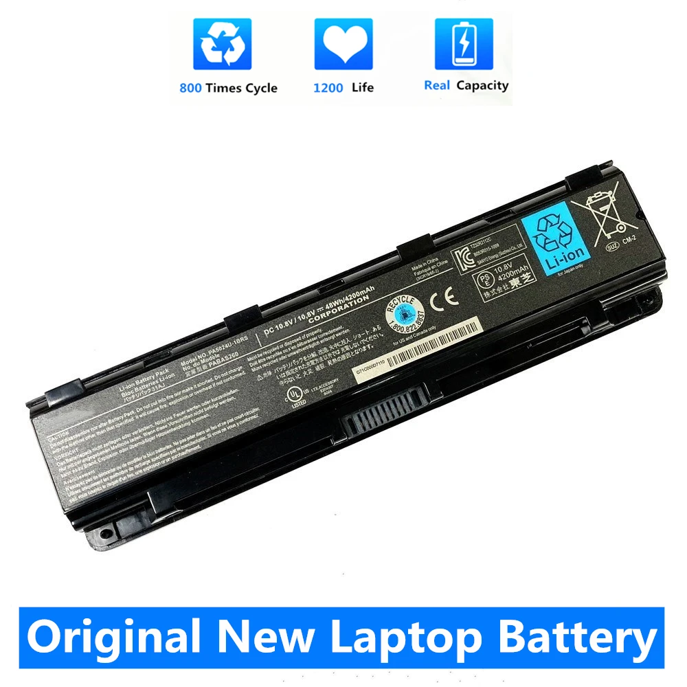 CSMHY Original New PA5024U-1BRS PABAS260 Laptop Battery For Toshiba Satellite C800 C850 C870 L800 L830 L840 L850 L870 PA5025U