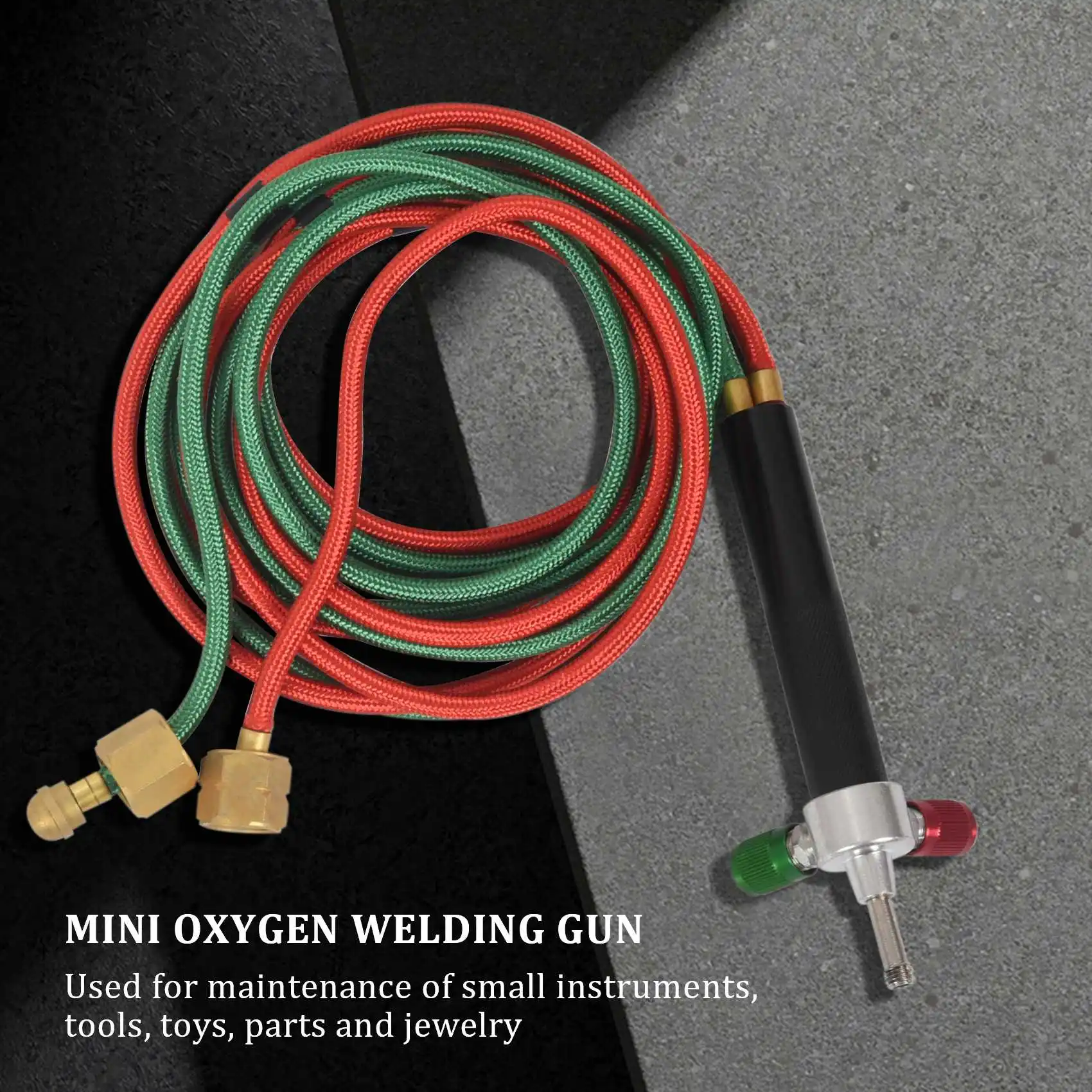 AFOURT-Micro-Gas Torch Mini-Gasbrenner Schweiß- und Lötset mit 5 Spitzen, Schweiß- und Lötpistole mit flexiblem Schlauch für kleine Arbeiten – Detail 3