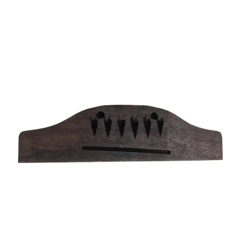 Water-Drop Hole Design Ebony For 6-String Acoustic Guitar Bridge Saddle Standard For 6-String Guitar