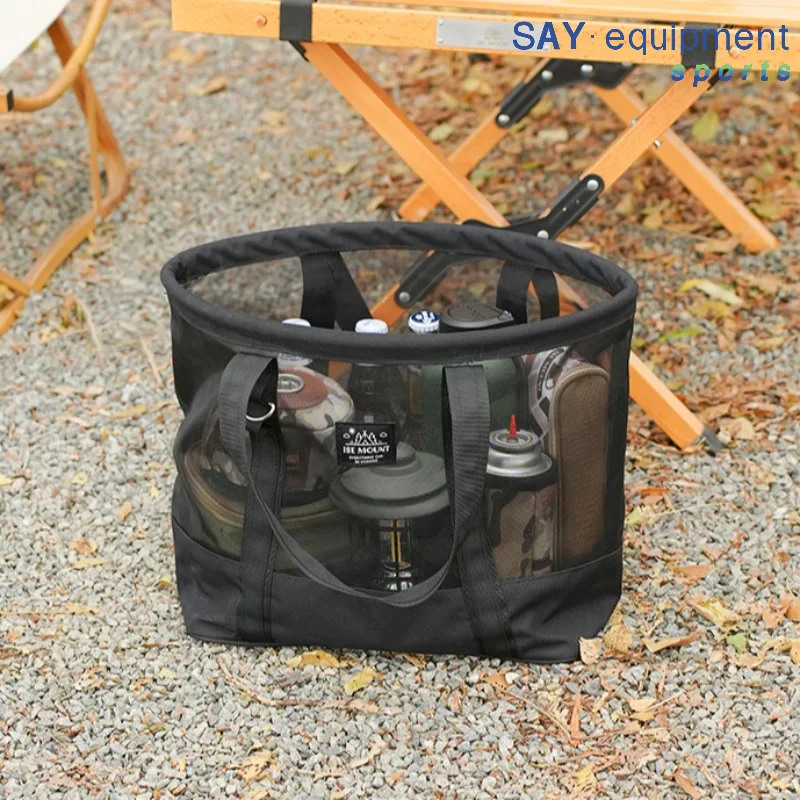

Extra Large Mesh Beach Bag Foldable Tote Bag Water-Resistant Camping Beach Bag Swimming Storage Bag Travel Picnic Tote Bag